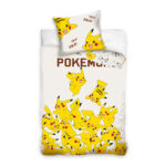 Parure housse de couette + taie POKEMON Pika (coton)