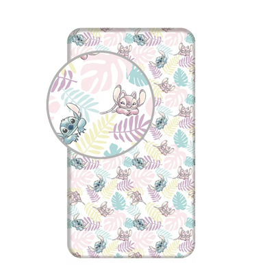 drap housse leaves Drap housse STITCH & ANGEL Leaves – Image 1
