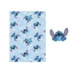Set couverture polaire + coussin 3D STITCH