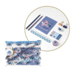 Set papeterie dans sa trousse STITCH (bleu)