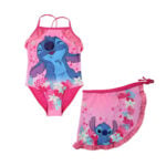 Ensemble maillot de bain + jupette paréo STITCH