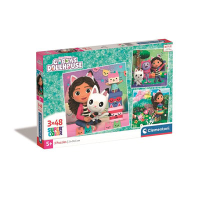 3 puzzles 3 puzzles 48pcs GABBY ET LA MAISON MAGIQUE – Image 1