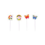 4 petites bougies LICORNE