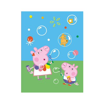 couverture micro flannelle bleu Couverture polaire PEPPA PIG microflannelle (130X160-BLEU) – Image 1