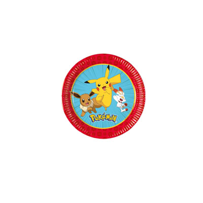 assiettes 20 8 assiettes à jeter POKEMON (20cm) – Image 1