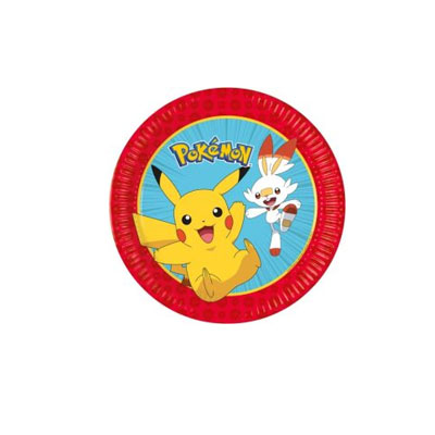 assiettes 23 8 assiettes à jeter POKEMON (23cm) – Image 1