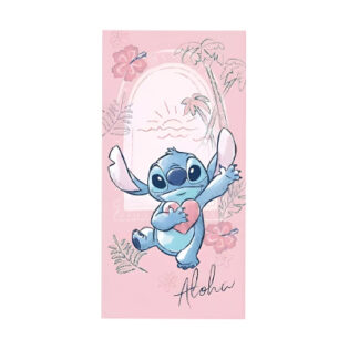 Drap de bain STITCH Heart (micro-rose)