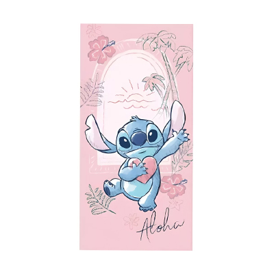 bain stitch rose Drap de bain STITCH Heart (micro-rose) – Image 1