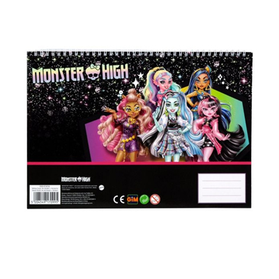 bloc Bloc à dessin 30 feuilles + autocollants MONSTER HIGH – Image 1
