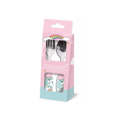 coffret inox Set de 2 couverts LICORNE en coffret (inox) – Image 1