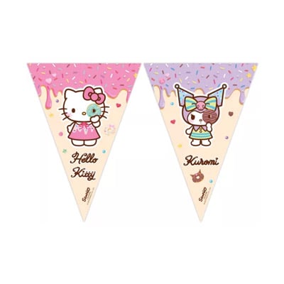 guirlande fanions kuromi Guirlande décorative fanions HELLO KITTY Kuromi – Image 1