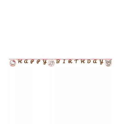 happy Guirlande décorative Happy Birthday HELLO KITTY Kuromi – Image 1