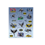 4 feuilles de stickers BATMAN