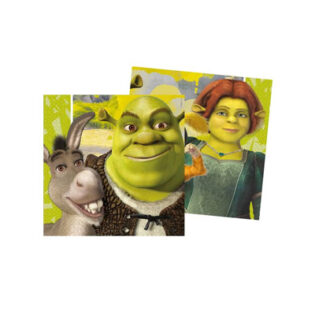 20 serviettes à jeter SHREK