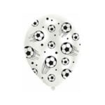 6 ballons latex (n&b) FOOTBALL