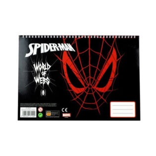Bloc à dessin 30 feuilles + autocollants SPIDERMAN World of Webs