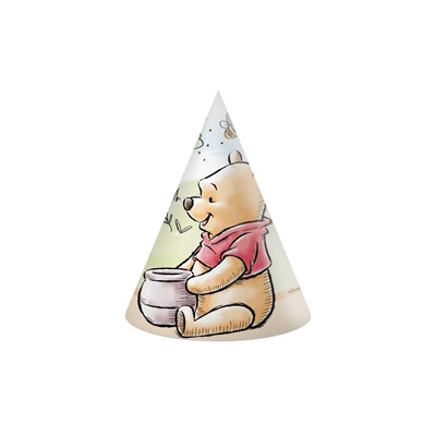 chapeau 6 chapeaux de fête WINNIE L'OURSON – Image 1