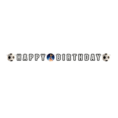 happy Guirlande décorative Happy Birthday FOOTBALL – Image 1