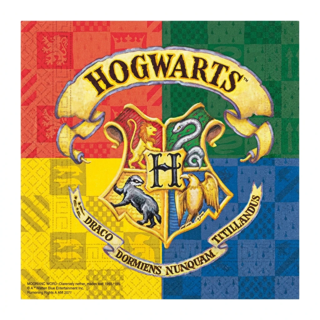 20 serviettes à jeter HARRY POTTER Hogwarts