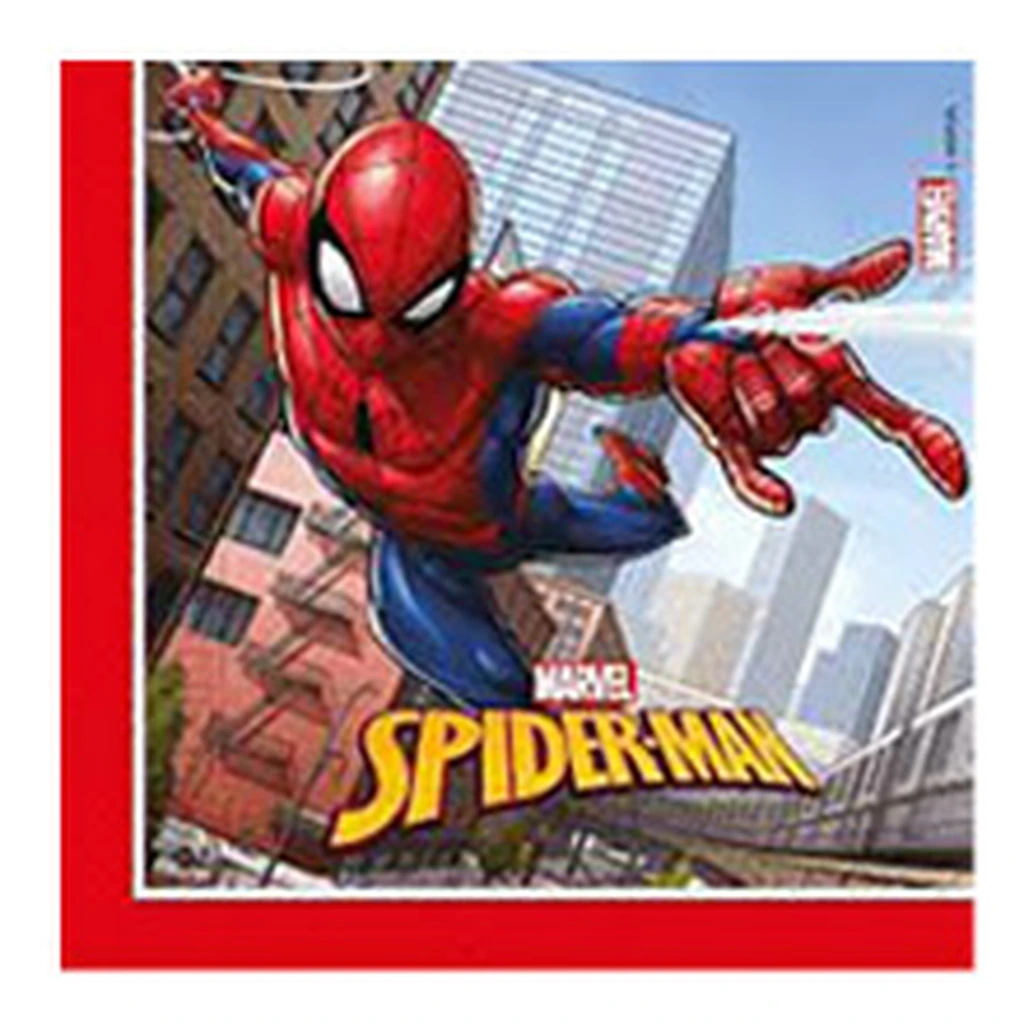 20 serviettes à jeter SPIDERMAN Crime Fighter