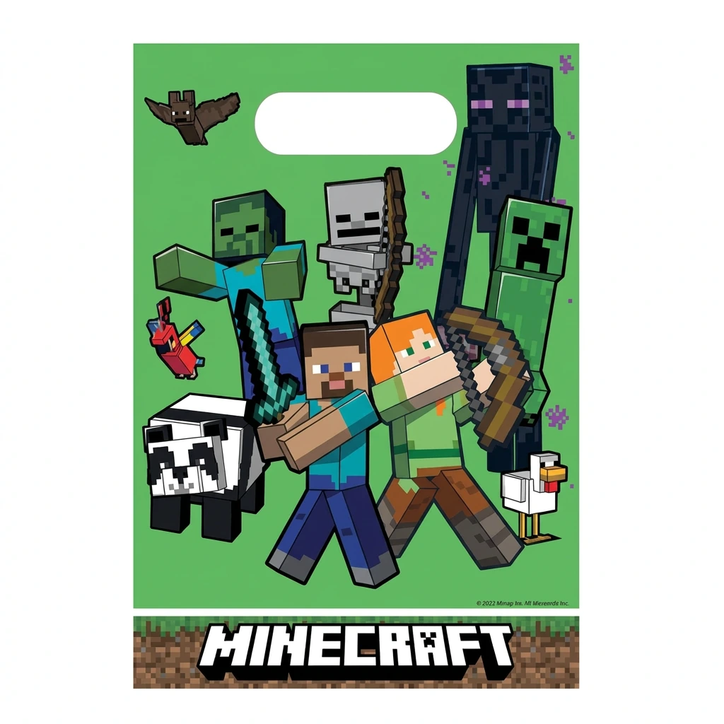 6 sacs à bonbon MINECRAFT