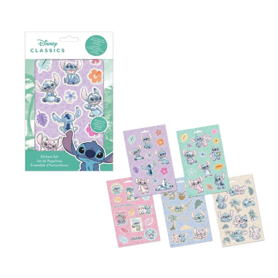 5 feuilles de stickers LILO & STITCH