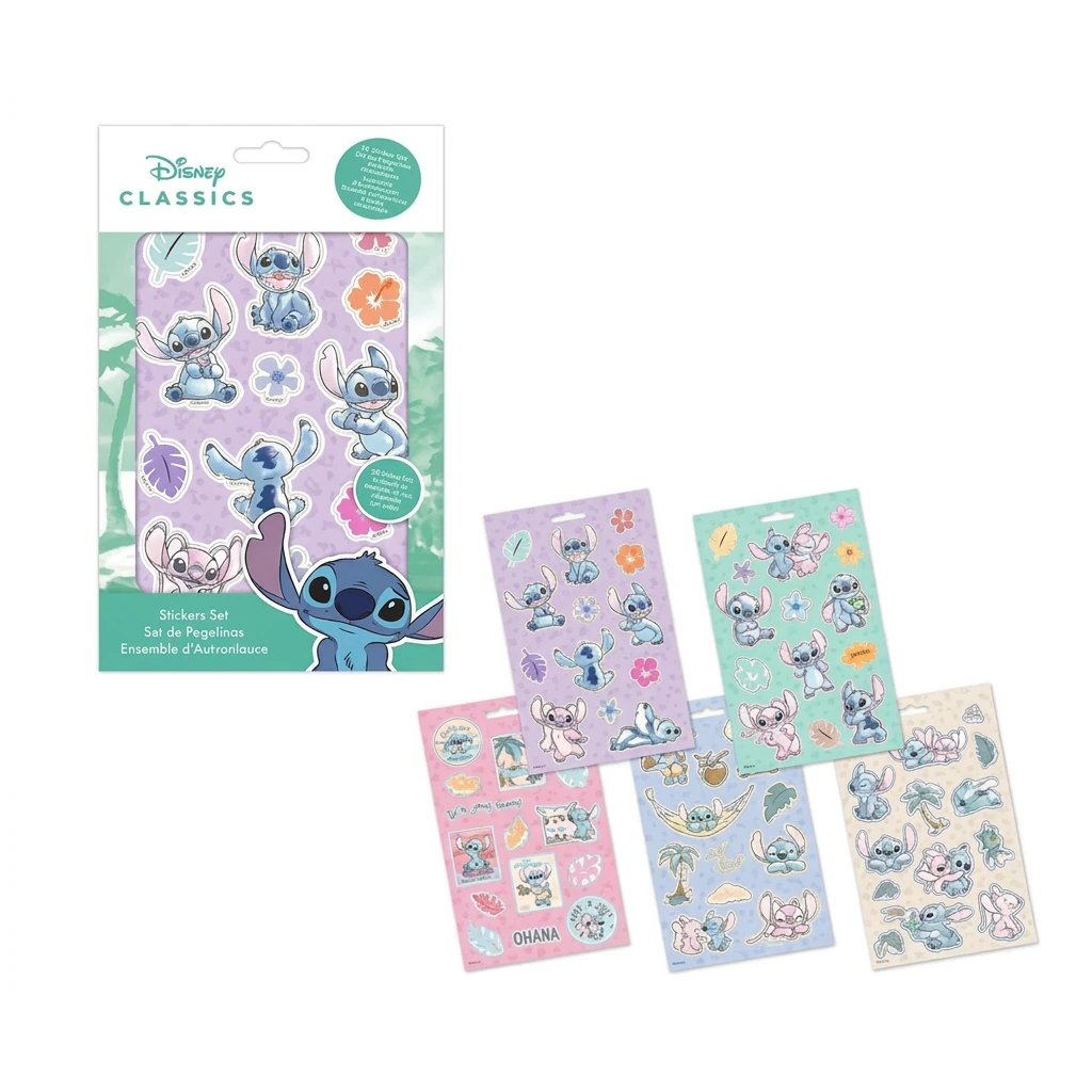 5 feuilles de stickers LILO & STITCH