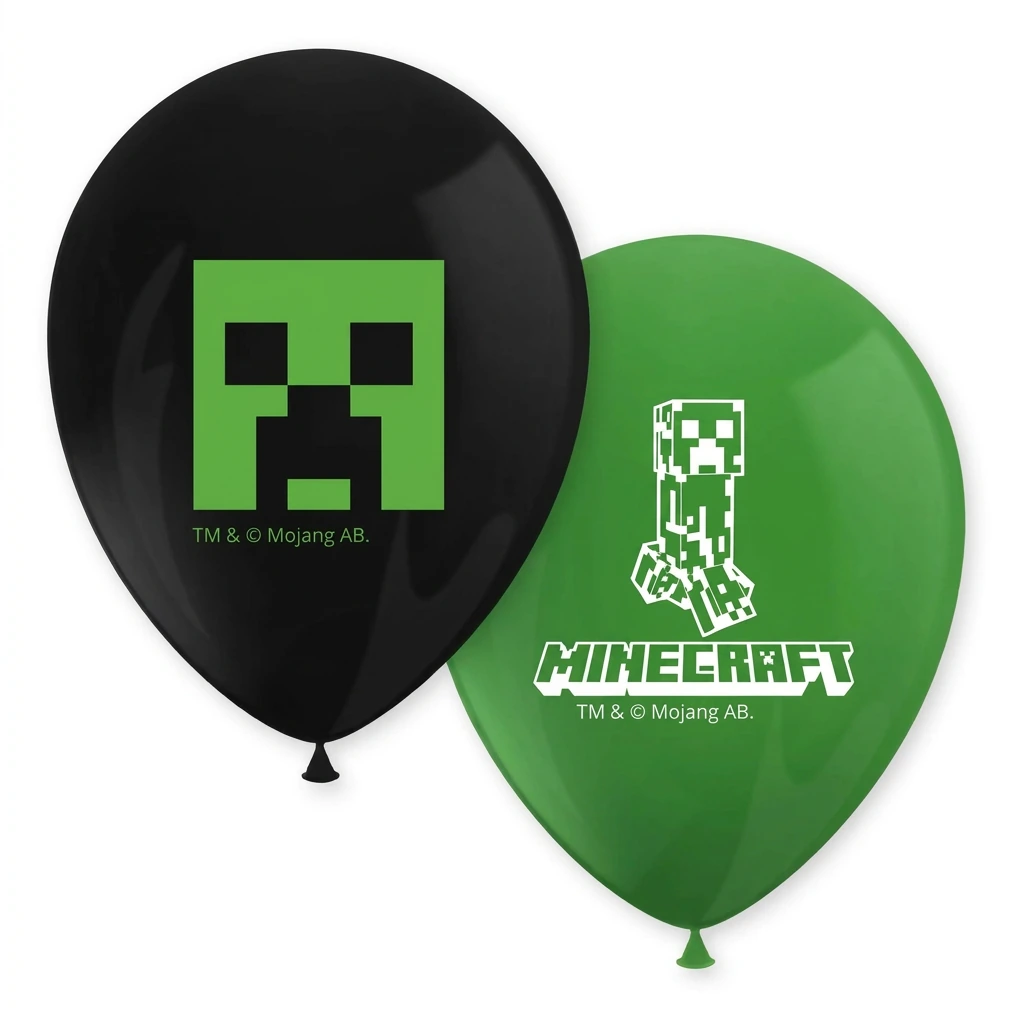 8 ballons latex MINECRAFT