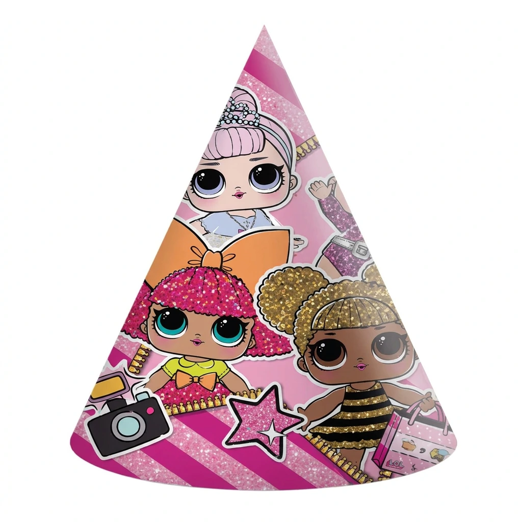 6 chapeaux de fête LOL SURPRISE