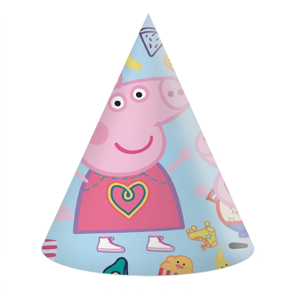 6 chapeaux de fête PEPPA PIG