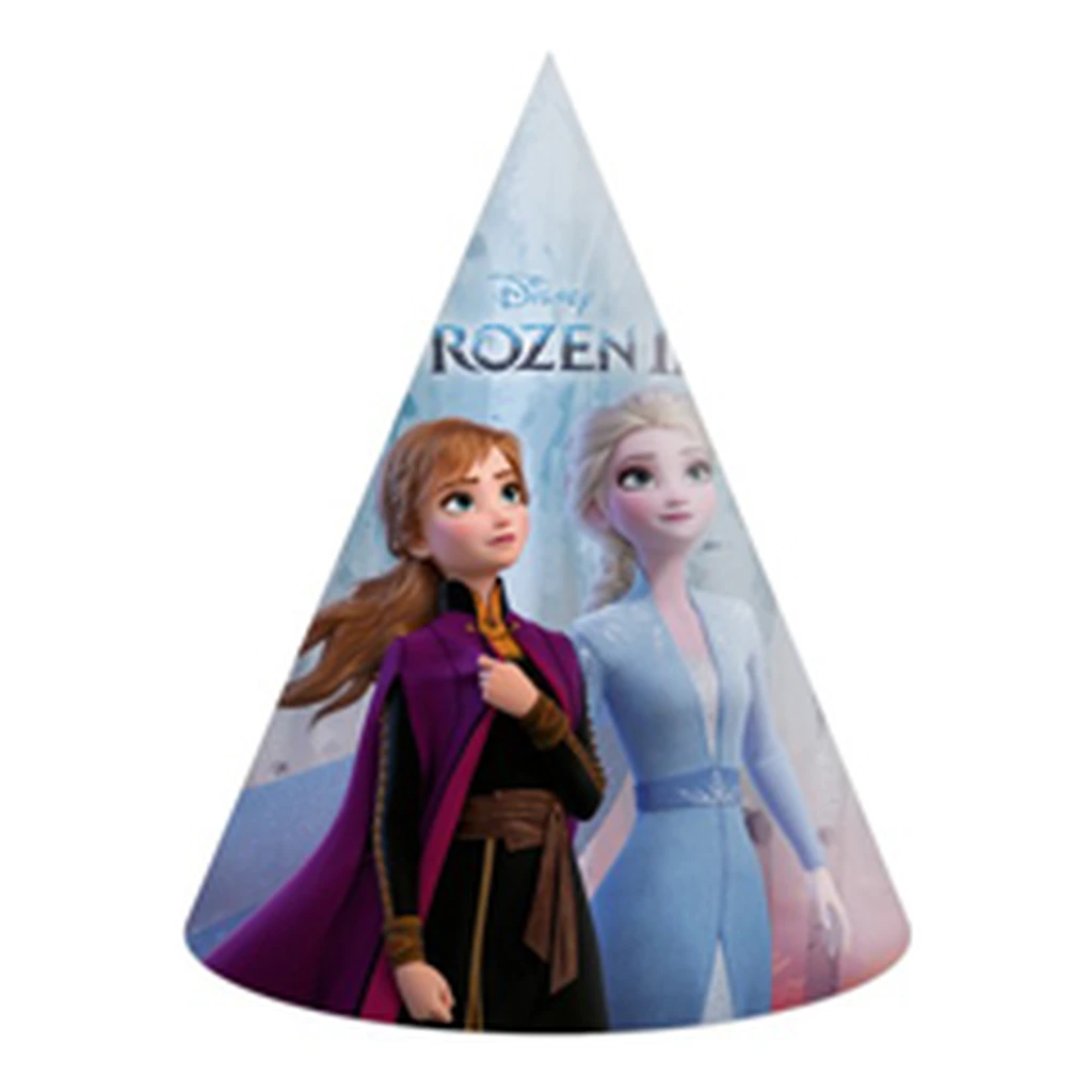6 chapeaux de fête REINE DES NEIGES 2 Leaf