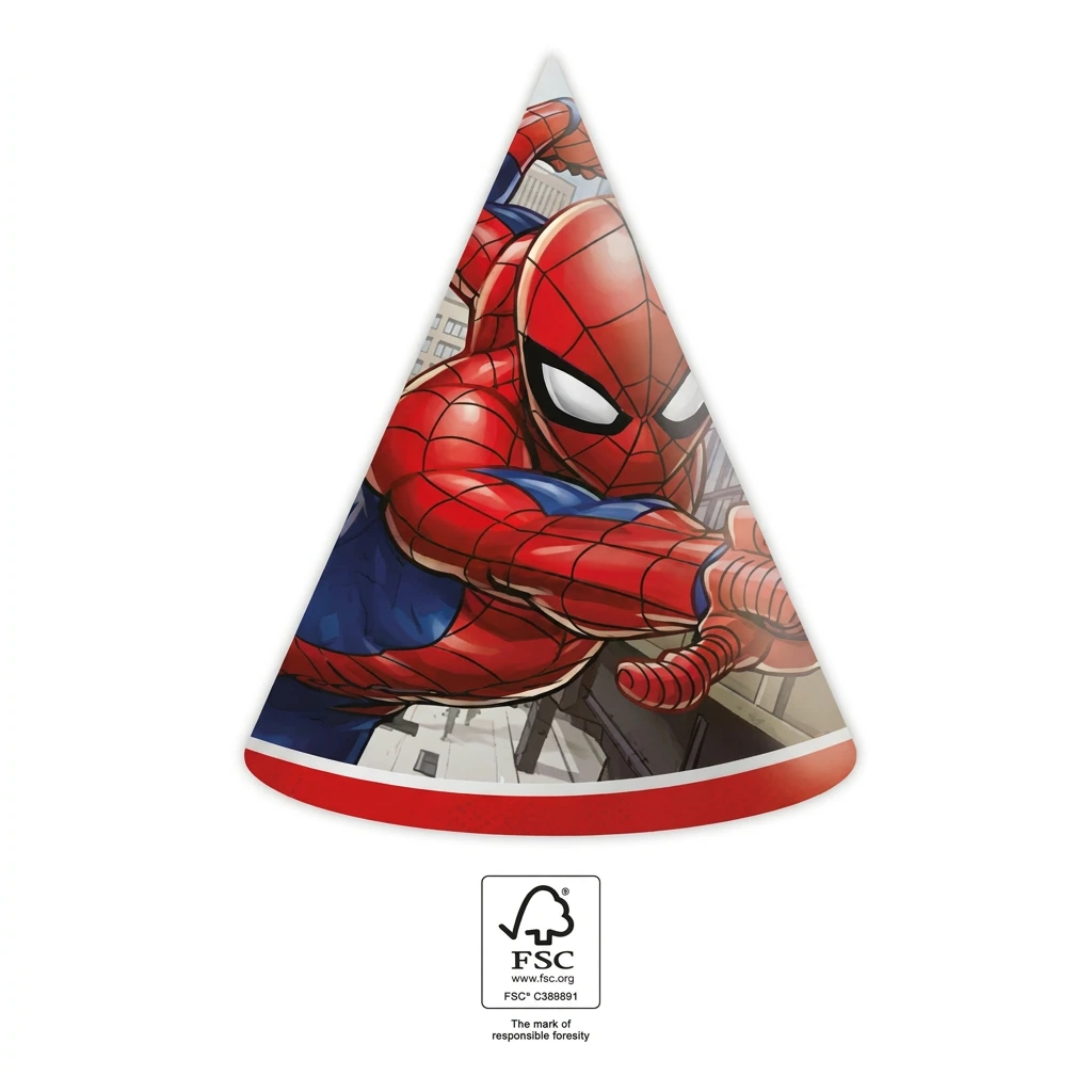 6 chapeaux de fête SPIDERMAN Crime Fighter