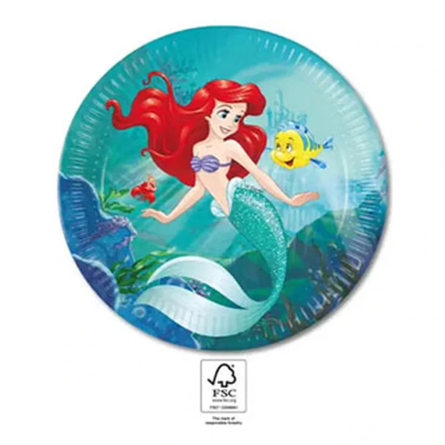 8 assiettes à jeter Ariel PRINCESSES DISNEY