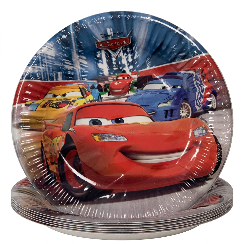 8 assiettes à jeter CARS (20cm)