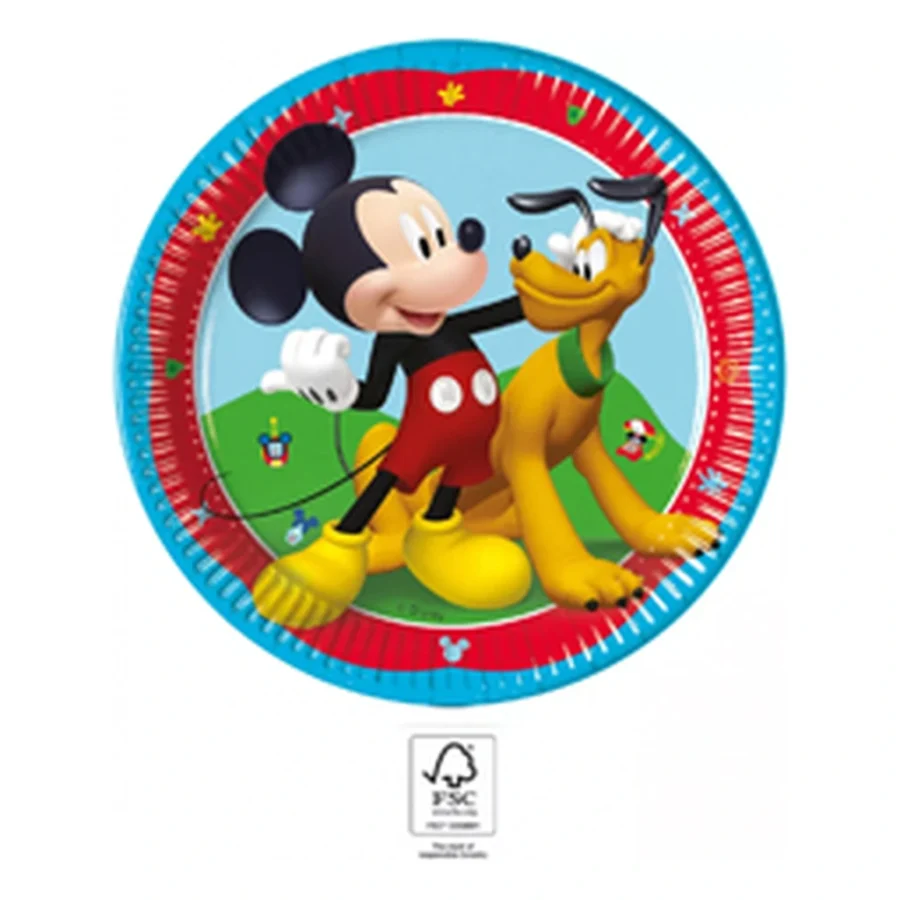 8 assiettes à jeter MICKEY ROCK THE HOUSE (20cm)