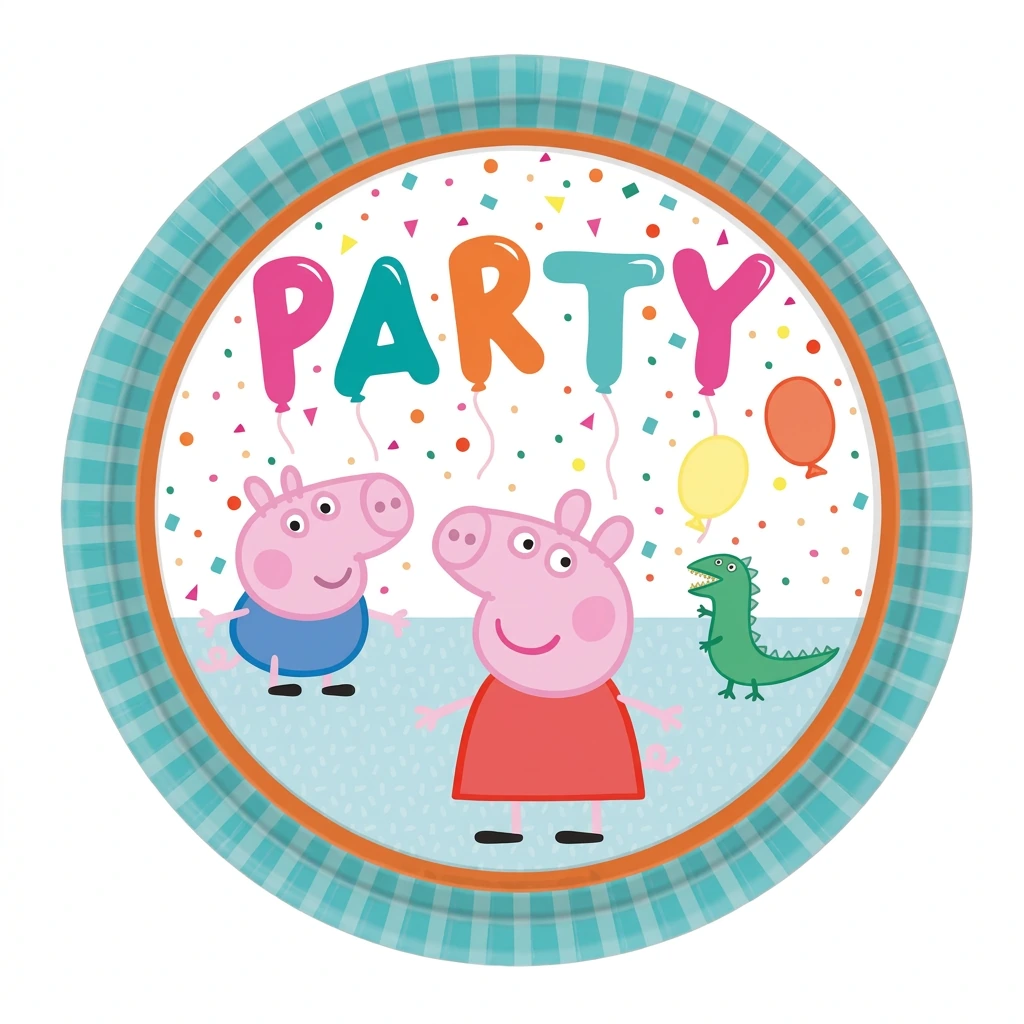 8 assiettes à jeter PEPPA PIG PARTY (23cm)