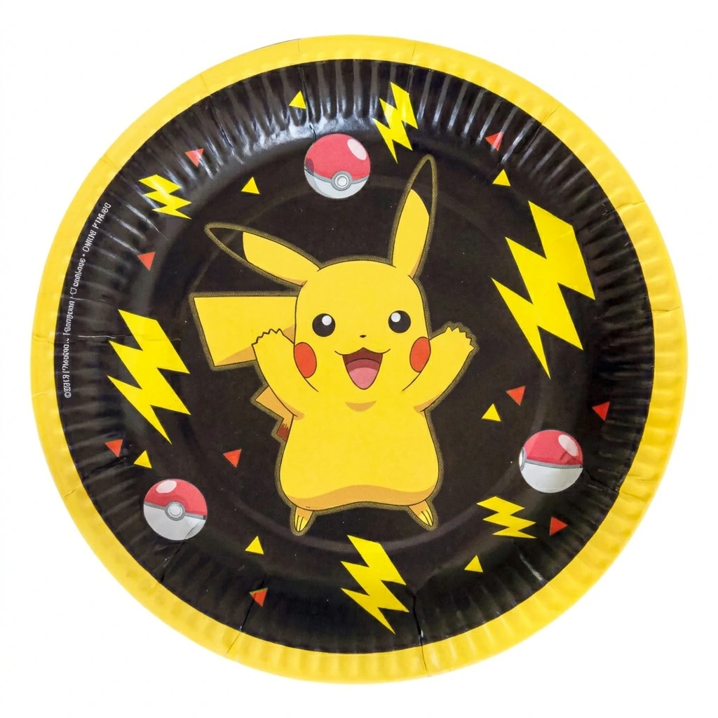 8 assiettes à jeter Pikachu POKEMON (18cm)