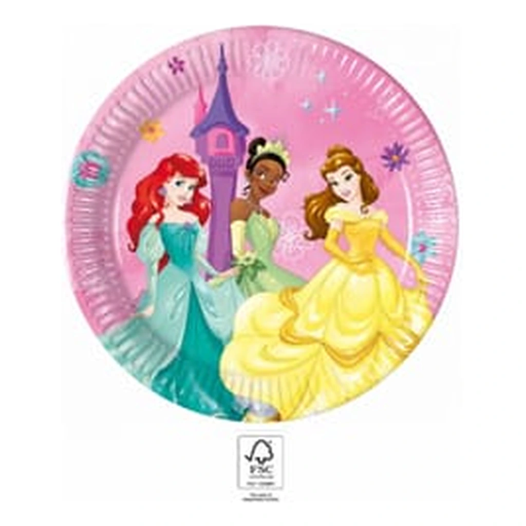 8 assiettes à jeter PRINCESSES DISNEY "Live your story" (20cm)