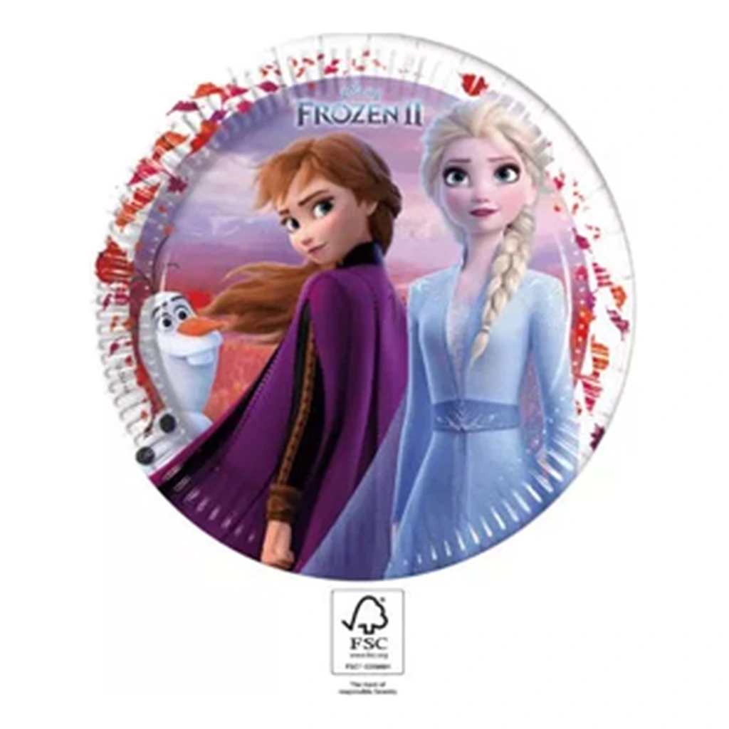 8 assiettes à jeter REINE DES NEIGES 2 (23cm)