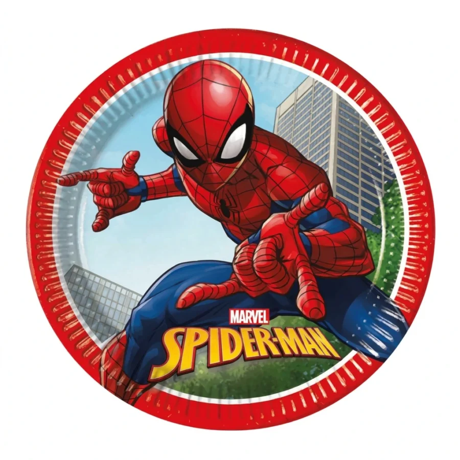 8 assiettes à jeter SPIDERMAN Crime Fighter (23cm)