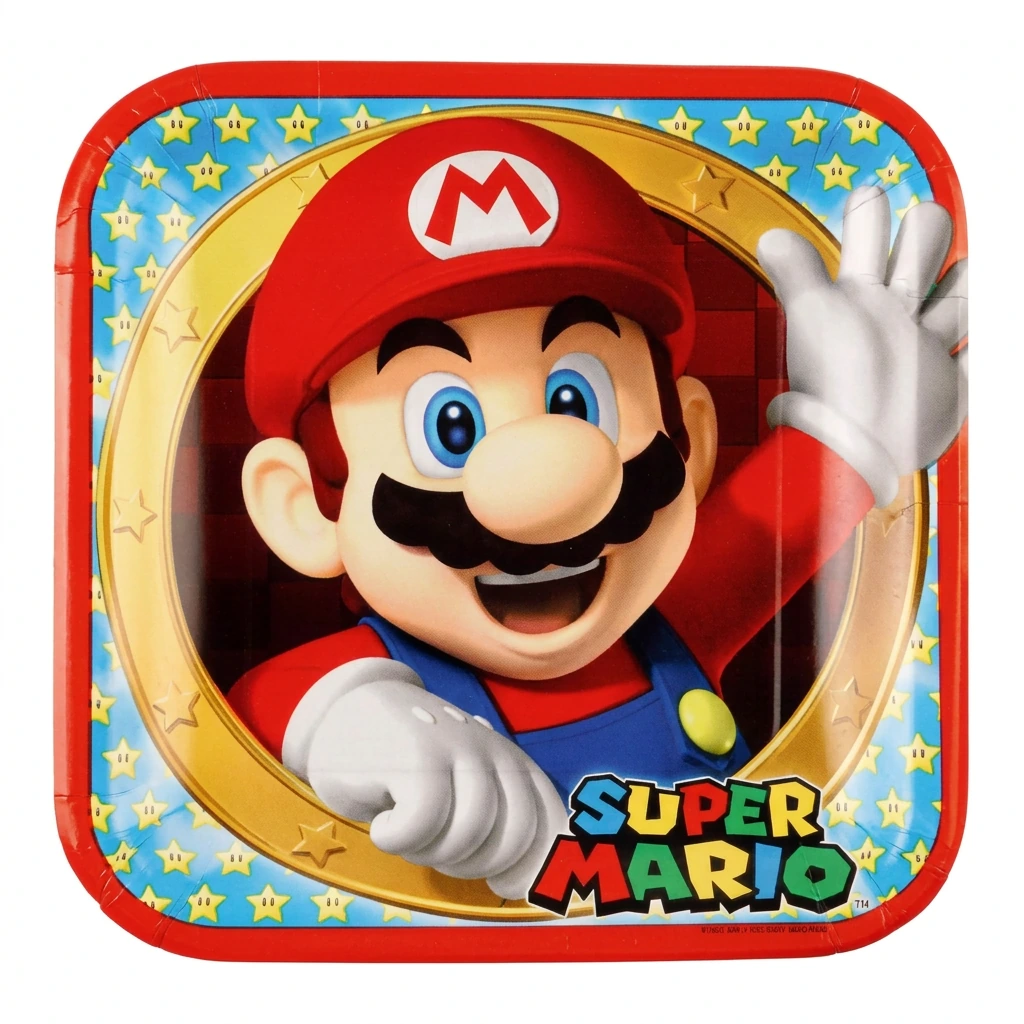 8 assiettes à jeter SUPER MARIO (23 cm)