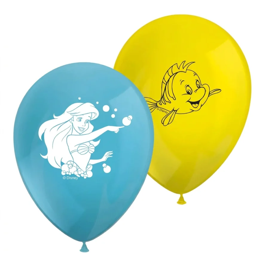 8 ballons latex Ariel PRINCESSES DISNEY