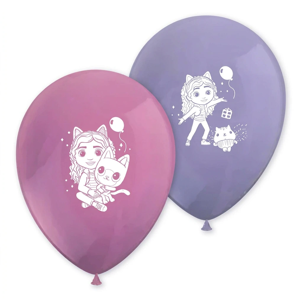 8 ballons latex GABBY ET LA MAISON MAGIQUE