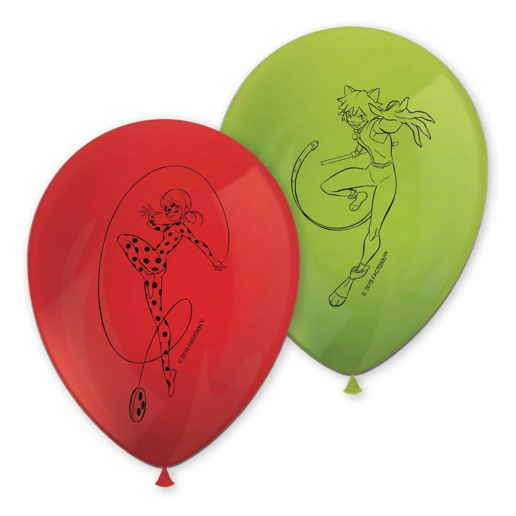8 ballons latex MIRACULOUS LADY BUG