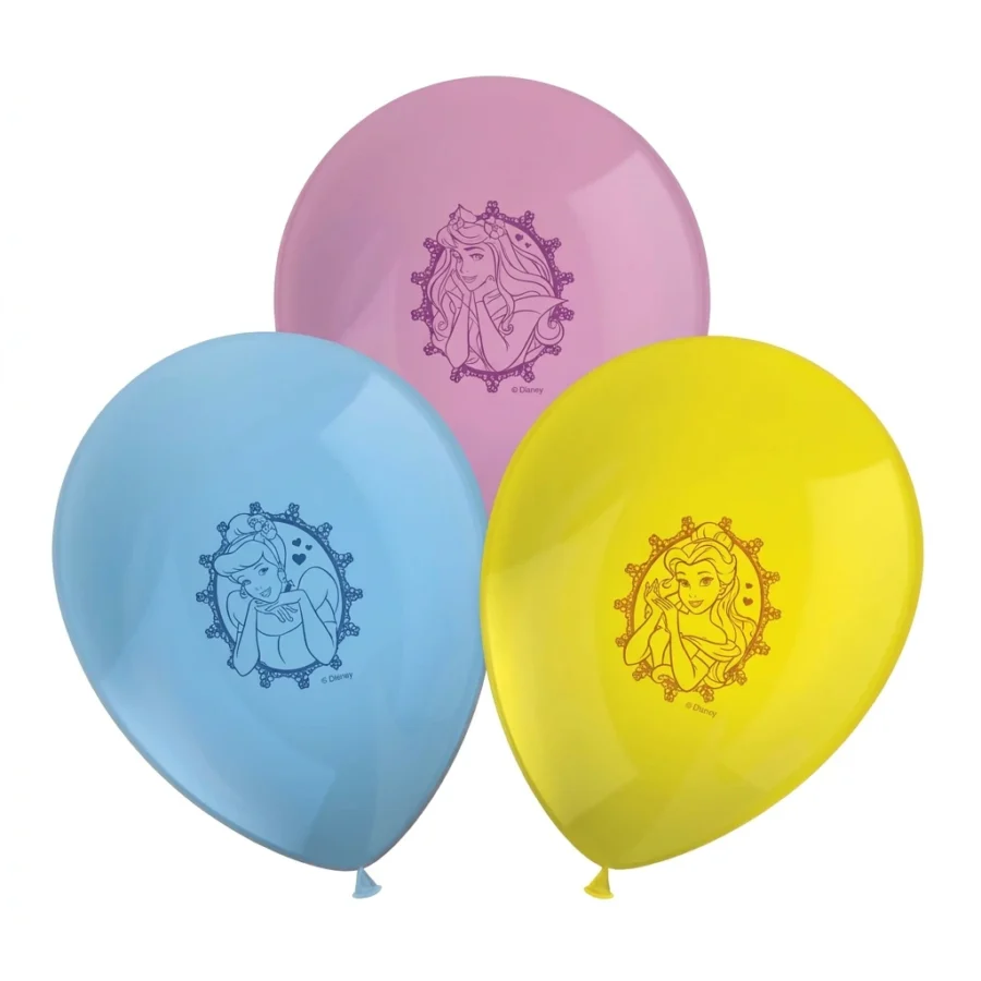 8 ballons latex PRINCESSES DISNEY