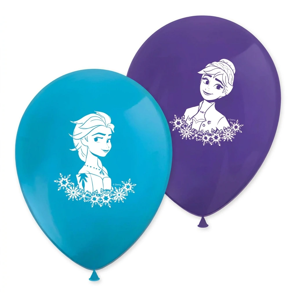 8 ballons latex REINE DES NEIGES 2