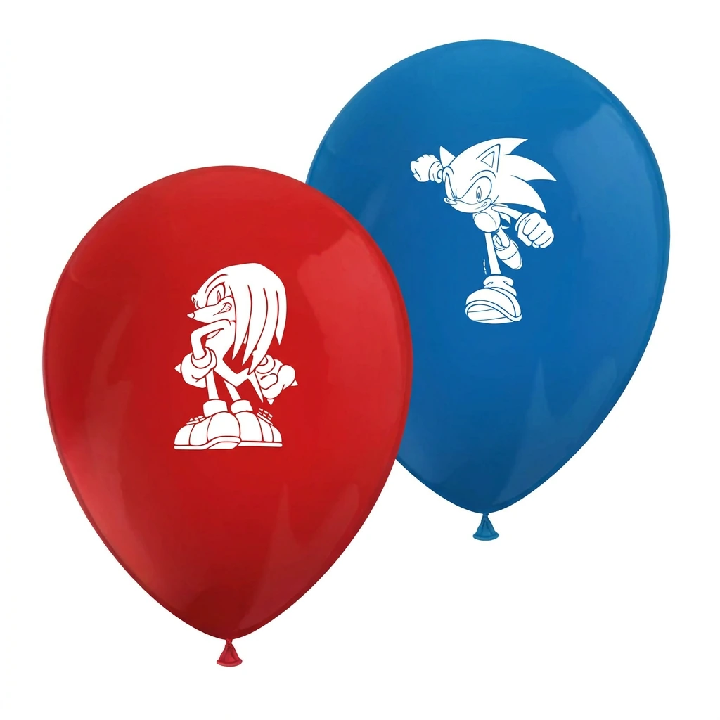 8 ballons latex SONIC