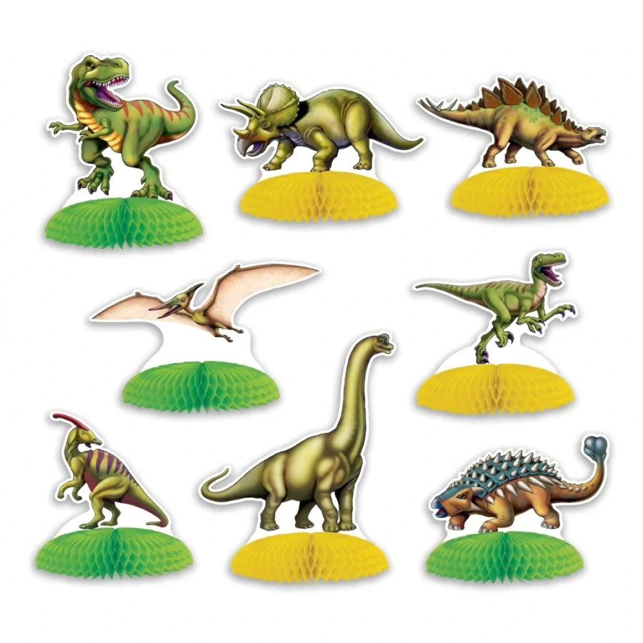 8 mini centres de table DINOSAURE