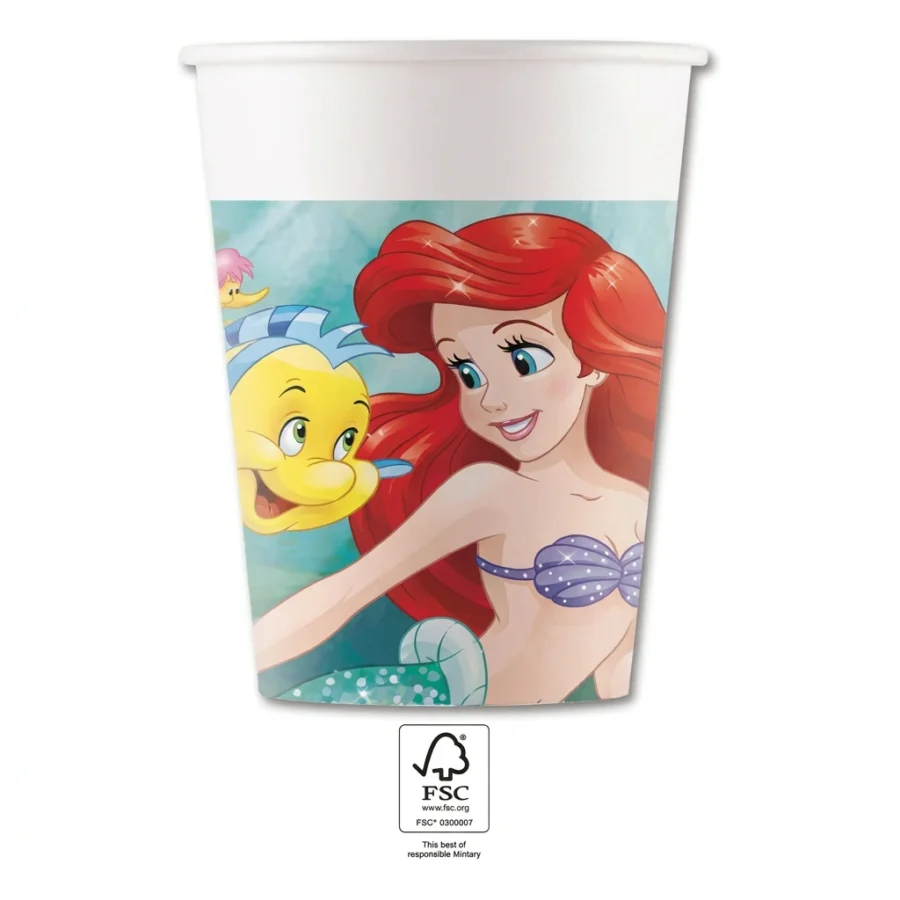 8 timbales à jeter Ariel PRINCESSES DISNEY