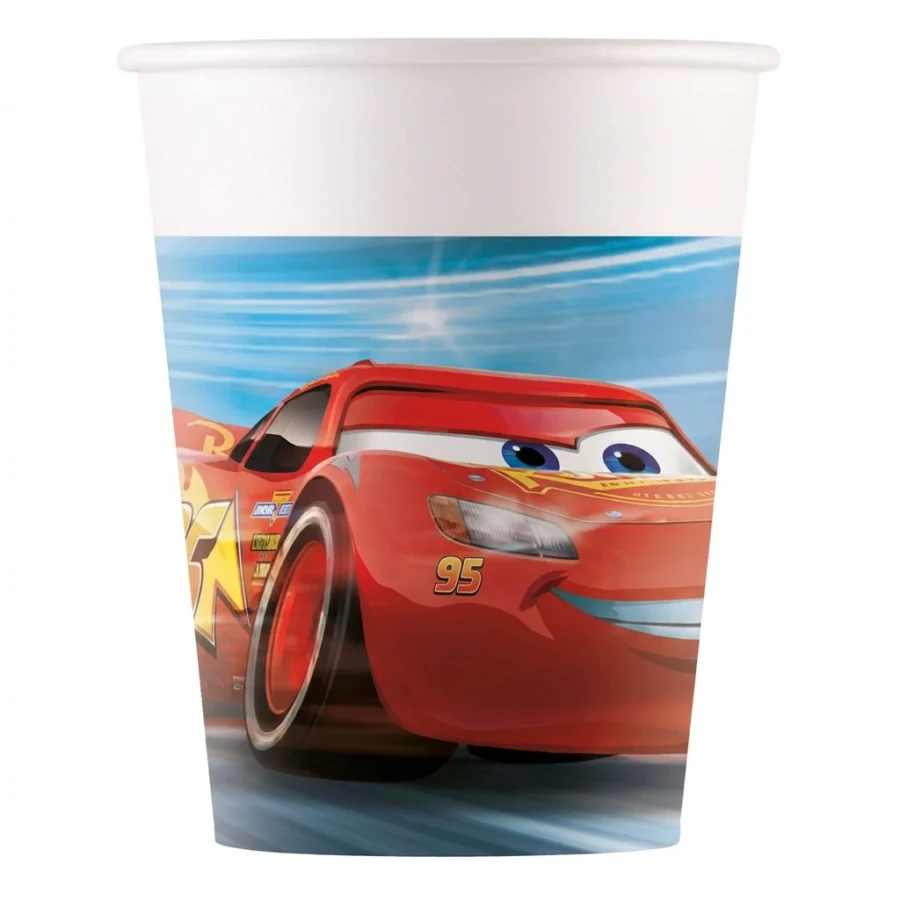 8 timbales à jeter CARS Victory (carton)